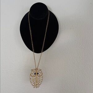 Vintage Gold Owl Pendant Necklace